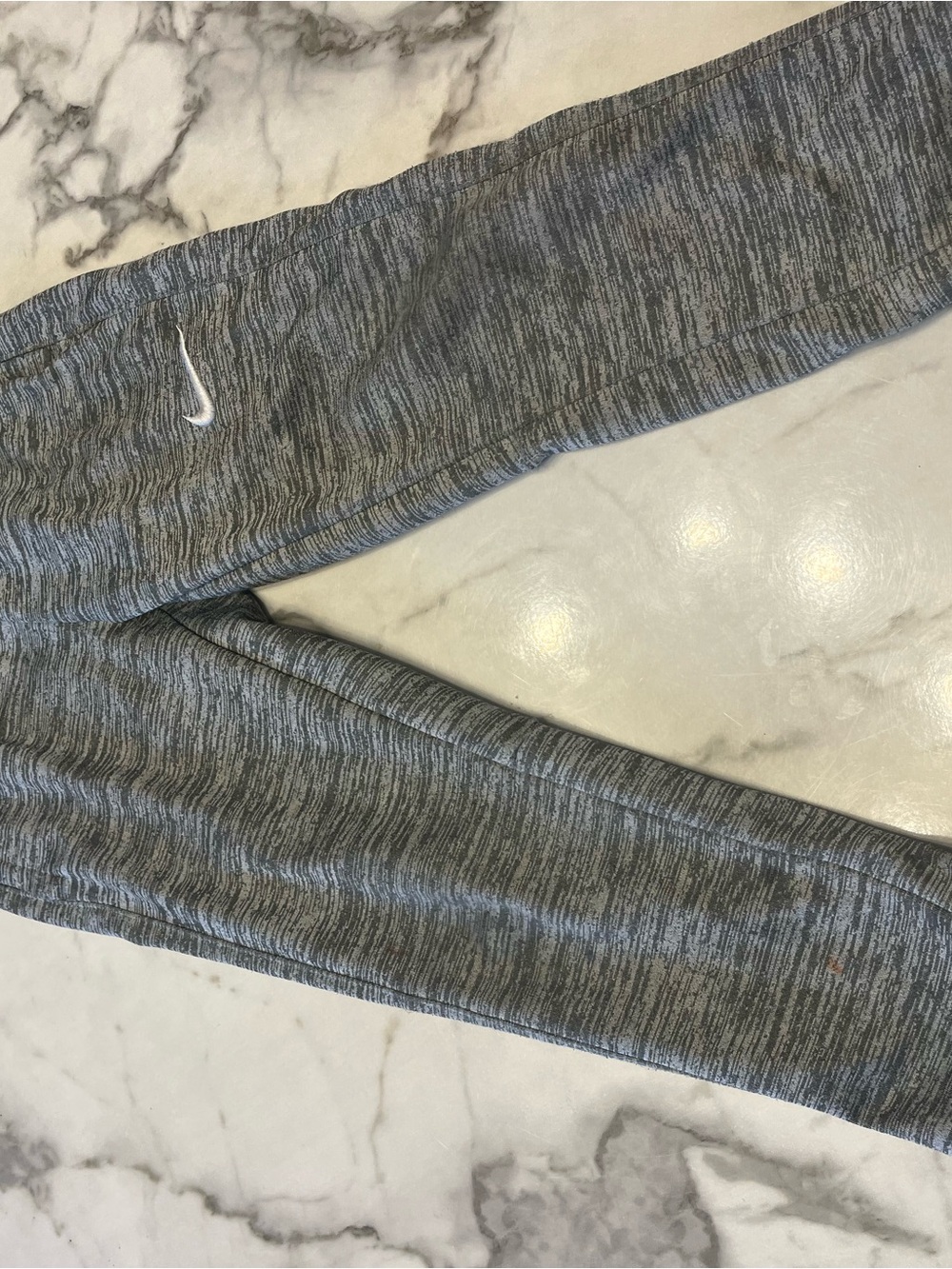 Nike Kids Gray Heather Athletic Sweat Pants with White Swoosh Size 7